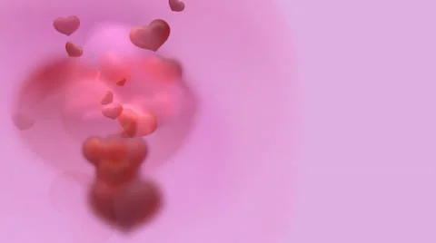 Hearts apparition in pink background Stock Footage 39233595