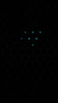 Hearts arranged on a black hexagon pattern background 스톡 일러스트