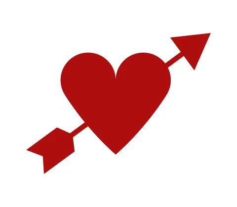 Hearts with arrow Stock Illustration