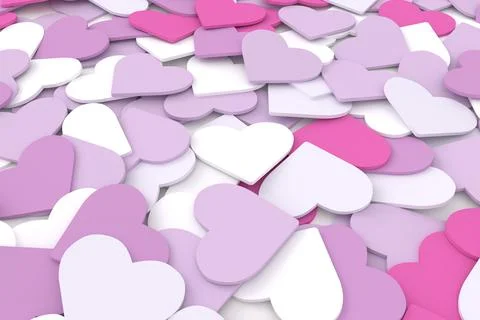 Hearts background. 3D rendering. Stock Illustration