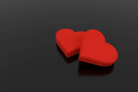 Hearts background. 3D rendering. Stock Illustration