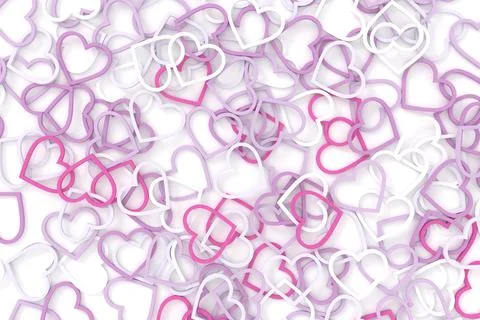 Hearts background. 3D rendering. Stock Illustration