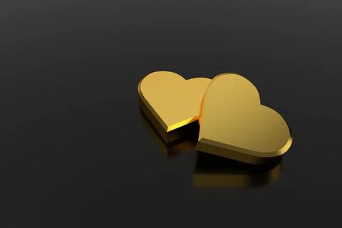 Hearts background. 3D rendering. Stock Illustration
