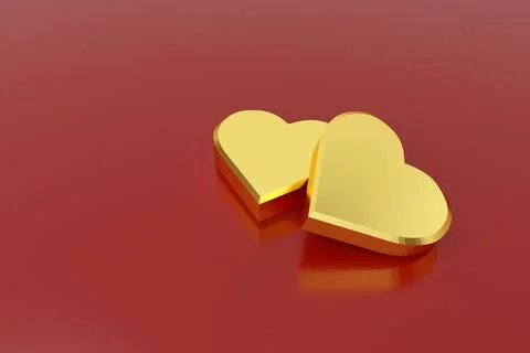 Hearts background. 3D rendering. Stock Illustration