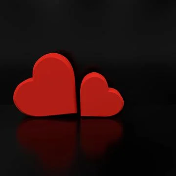 Hearts background. 3D rendering. Stock Illustration