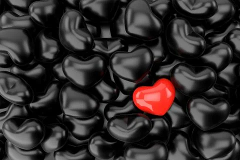 Hearts background. 3D rendering. Stock Illustration