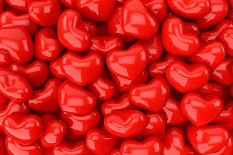 Hearts background. 3D rendering. Stock Illustration