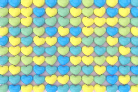 Hearts background. 3D rendering. Stock Illustration