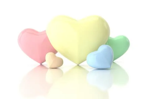 Hearts background. 3D rendering. Stock Illustration