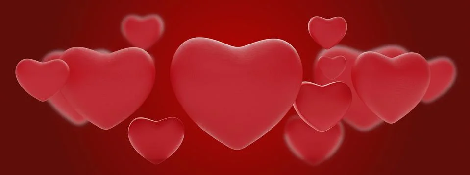 Hearts background creative design 3d-illustration Stock Illustration