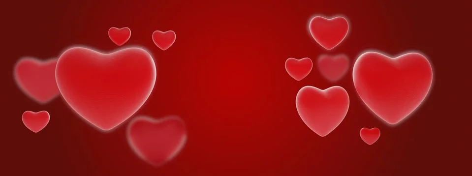 Hearts background creative design 3d-illustration Stock Illustration
