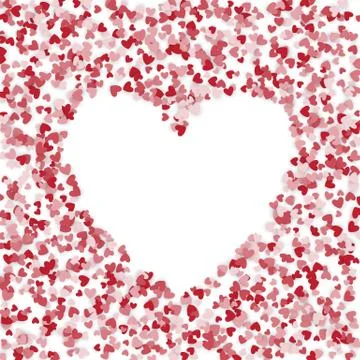 Hearts background with heart shape empty space. Vector illustration. Stock Illustration