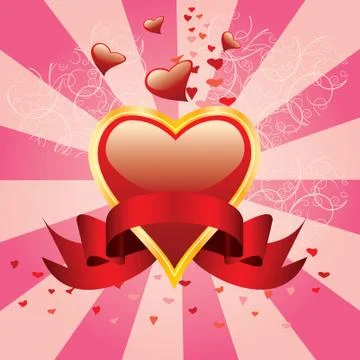 Hearts background Stock Illustration