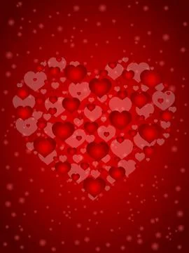 Hearts background Stock Illustration
