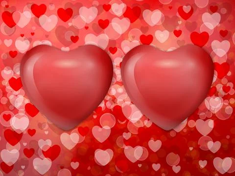 Hearts background Stock Illustration