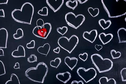 Hearts background Foto stock