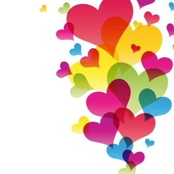 Hearts background vector Stock Illustration