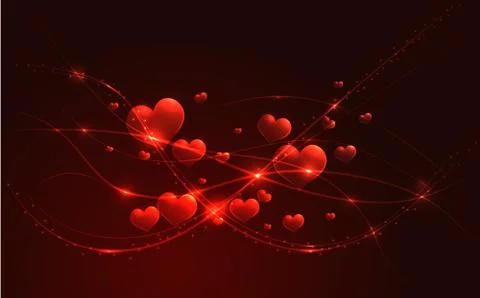 Hearts background vector Stock Illustration