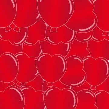 Hearts balloon background Stock Illustration