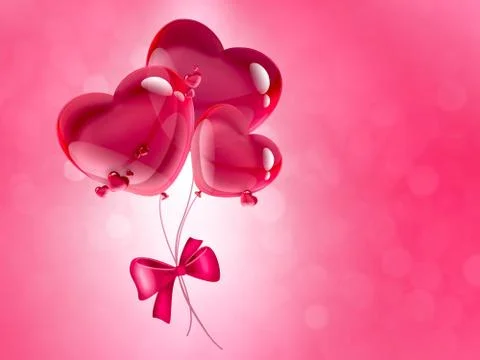 Hearts balloons Illustrazione stock