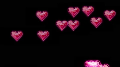 Hearts Big Pattern 1 스톡 동영상 170181013