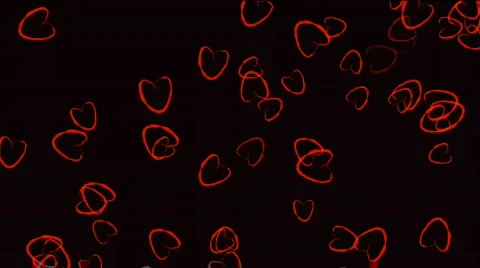 Hearts on black Video stock 682228