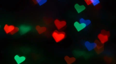 Hearts blinking with various speed Stock Footage 34698151