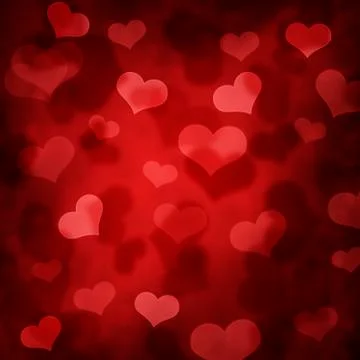 Hearts bokeh Illustrazione stock