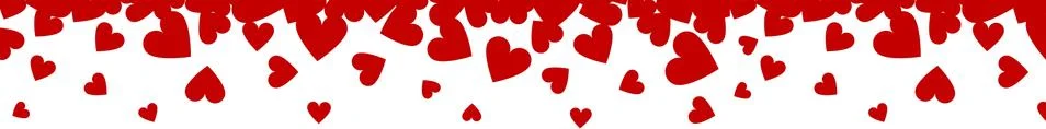 Hearts border Stock Illustration