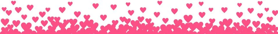 Hearts border Illustrazione stock