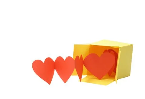 Hearts in box Stock Illustration