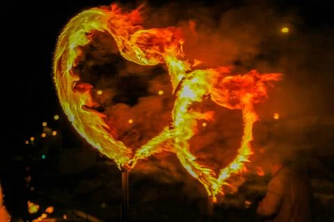 Hearts burning Foto stock