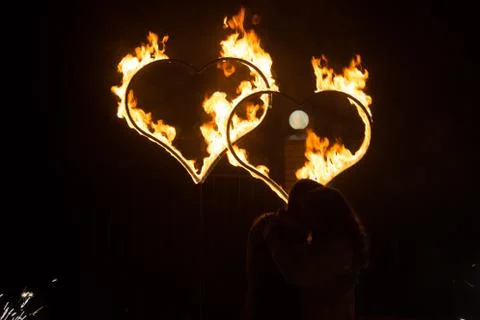 Hearts burning Foto stock