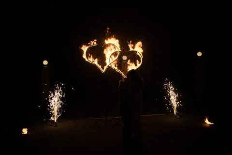 Hearts burning Foto stock