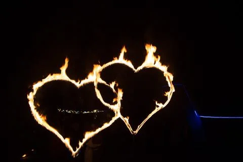 Hearts burning Foto stock