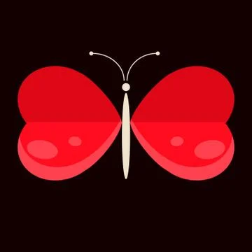 Hearts butterfly Stock Illustration