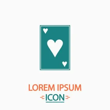 Hearts card computer symbol Stock Illustration