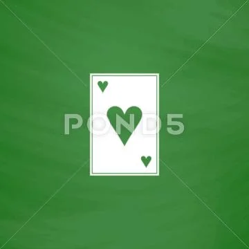 Hearts card icon Stock Illustration