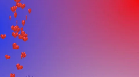 Hearts Cascade Stock Footage 615012