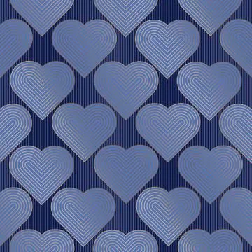 Hearts color seamless vector pattern Illustrazione stock