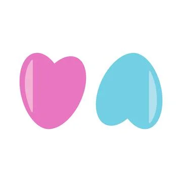 Hearts colored vector isolated icon Stock Illustration