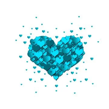 Hearts in colors Illustration