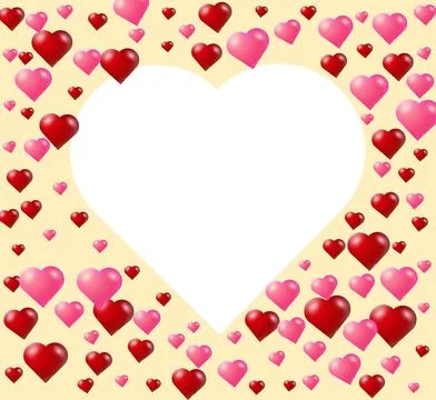 Hearts of colors Stock Illustration