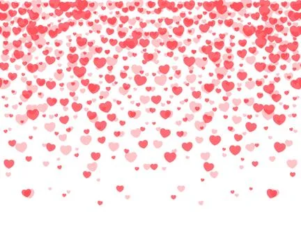 Hearts confetti background Stock Illustration