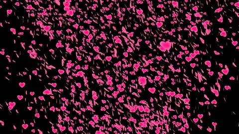 Hearts Confetti Big Explosion (Alpha Channel) Stock Footage 106755872