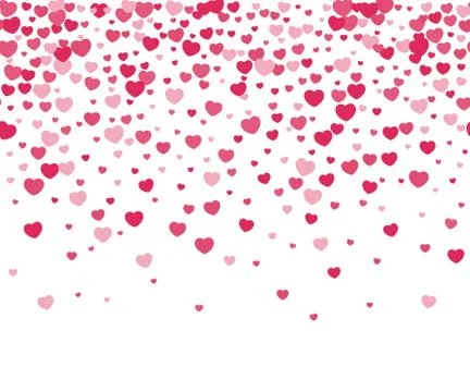 Hearts confetti Stock Illustration