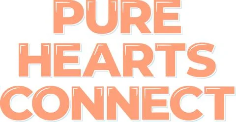Hearts Connect Vector Lettering Stock Illustration