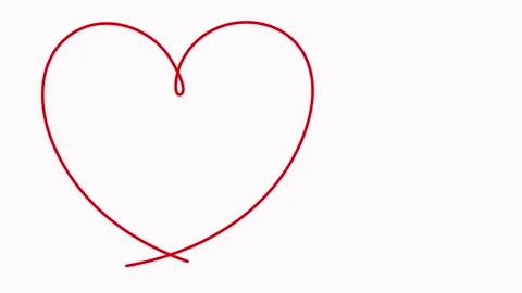 Hearts couple continuous line drawing animation. Stock Footage 302089914