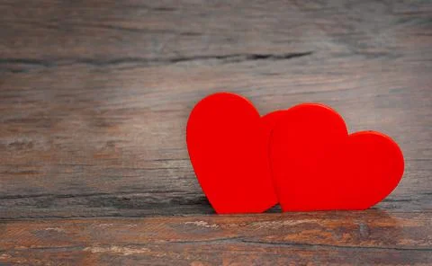 Hearts on the dark background Stock Photos