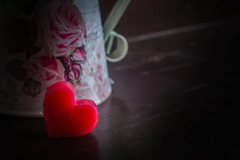 Hearts in the dark. Stock Photos